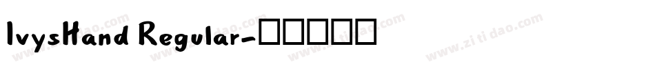 IvysHand Regular字体转换